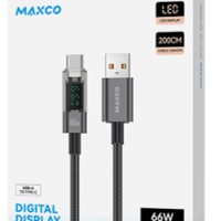 Usb Кабель-зарядка Type-C Maxco MS03C LED 66W 2м черный