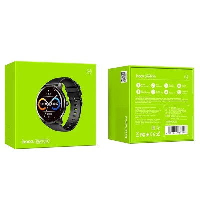 Смарт-часы Hoco Y4 Smart Watch 1.28&quot;/240х240/220mAh/72ч/BT5.0 черные Смарт-часы Hoco Y4 Smart Watch 1.28"/240х240/220mAh/72ч/BT5.0 черные