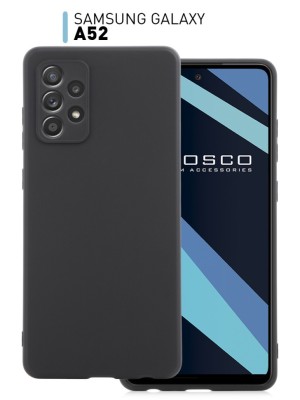 Чехол-накладка для Samsung Galaxy A52 силикон матовый чёрный Чехол-накладка для Samsung Galaxy A52 силикон матовый чёрный