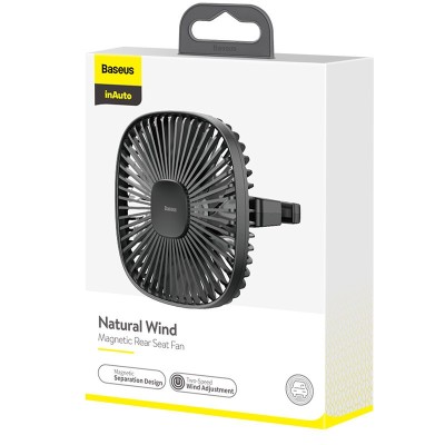 Автомобильный вентилятор Baseus Natural Wind Magnetic Rear Seat Fan CXZR-01 черный Автомобильный вентилятор Baseus Natural Wind Magnetic Rear Seat Fan CXZR-01 черный