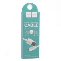 Usb Кабель-зарядка Micro Hoco X1 Rapid 2.4A 1м силиконовый белый (2шт в упаковке)