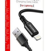 Usb Кабель-зарядка Lightning Borofone BX54 Ultra bright 2.4A 1м в тканевой оплетке черный