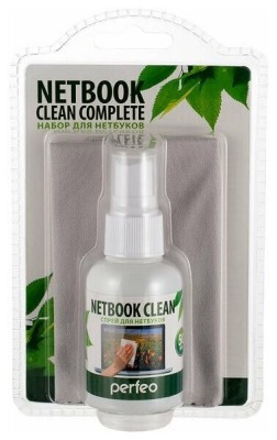 Набор Perfeo - спрей &quot;Netbook Clean&quot; 50мл + салфетка &quot;Microfiber Slim&quot; 18х18см Набор Perfeo - спрей "Netbook Clean" 50мл + салфетка "Microfiber Slim" 18х18см
