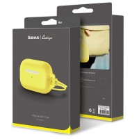 Силиконовый чехол Baseus Jelly Lanyard для AirPods Pro (WIAPPOD-D0Y) жёлтый