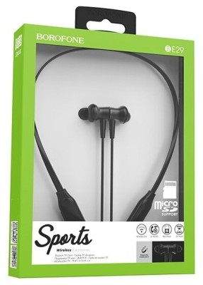 Беспроводные наушники для спорта Borofone BE29 BT5.0/130mAh/10ч черная Беспроводные наушники для спорта Borofone BE29 BT5.0/130mAh/10ч черная
