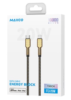 Usb Кабель-зарядка Type-C на Lighting Maxco MTC-P02CL 1.5м 20W золотой Usb Кабель-зарядка Type-C на Lighting Maxco MTC-P02CL 1.5м 20W золотой
