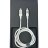 Usb Кабель-зарядка Type-C на Lightning Evelatus 60W 2м в тканевой оплетке белый