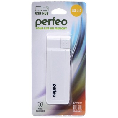 USB-хаб Perfeo 4 порта (PF-VI-H021) белый USB-хаб Perfeo 4 порта (PF-VI-H021) белый