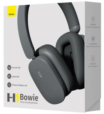 Наушники Bluetooth полноразмерные Baseus H1 Bowie BT5.2/400mAh/40ч NGTW230013 черные Наушники Bluetooth полноразмерные Baseus H1 Bowie BT5.2/400mAh/40ч NGTW230013 черные