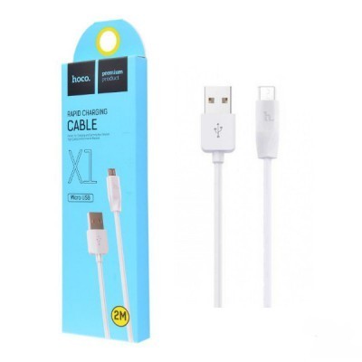 Usb Кабель-зарядка Micro Hoco X1 Rapid 2.4A 2м силиконовый белый Usb Кабель-зарядка Micro Hoco X1 Rapid 2.4A 2м силиконовый белый