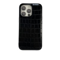 Накладка для i-Phone 13 Pro Keephone Croco под кожу черный