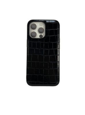 Накладка для i-Phone 13 Pro Keephone Croco под кожу черный Накладка для i-Phone 13 Pro Keephone Croco под кожу черный