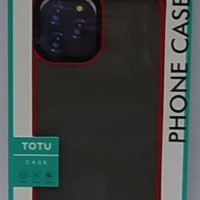 Накладка для i-Phone 12 Pro Max 6.7" TOTU Gingle под кожу серо-красная