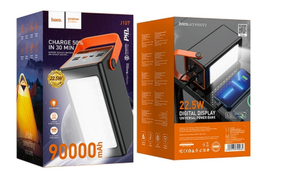 Powerbank Hoco J107 90000mAh 4USB/1C 22.5W/20W черный Powerbank Hoco J107 90000mAh 4USB/1C 22.5W/20W черный