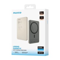 Powerbank с беспроводной зарядкой MagSafe Maxco MP28 5000mAh 20W золотой