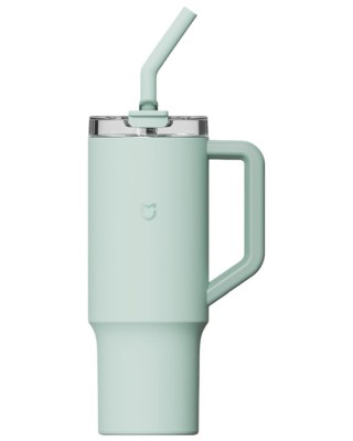 Термокружка Xiaomi Mijia Sippy Cup 1L (MJXGB01RM) бирюзовая Термокружка Xiaomi Mijia Sippy Cup 1L (MJXGB01RM). Удобная термокружка позволит вам наслаждаться любимыми напитками в любом месте и в любое время. Она выполлнена из безопасных материалов - тритана, нержавеющей стали и силикона, поэтому ее можно использовать с горячими и холодными напитками. Обладает большим объёмом 1 литр, удобной конструкцией и длительным сохранением температуры выше 55*С до 6 часов. Добавьте в напиток лед и наслаждайтесь прохладным напитком несколько часов. Диаметр горлышка составляет 90мм. Донышко диаметром 76мм удобно устанавливать в автомобильный подстаканник.