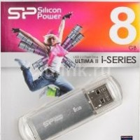 USB флеш накопитель Silicon Power 8GB Ultima II - I Series Silver