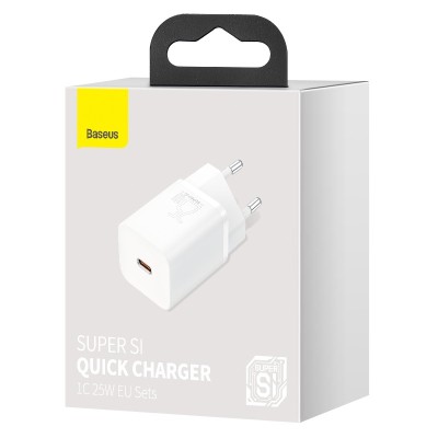 Сетевое зар. устр. Baseus Super Si 1C 3A 25W (CCSP020102) белое Сетевое зар. устр. Baseus Super Si 1C 3A 25W (CCSP020102) белое