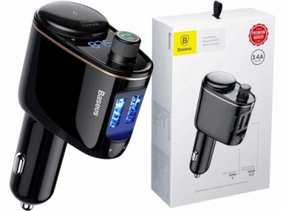 Автомобильное заряд. устр. Baseus Locomotive Bluetooth MP3 2USB 3.4A (CCALL-RH01) черное Автомобильное заряд. устр. Baseus Locomotive Bluetooth MP3 2USB 3.4A (CCALL-RH01) черное