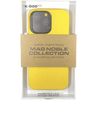 Накладка для i-Phone 13 Pro K-Doo Mag Noble кожаная желтая Накладка для i-Phone 13 Pro K-Doo Mag Noble кожаная желтая