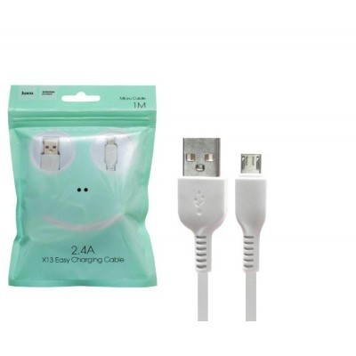 Usb Кабель-зарядка Micro Hoco X13 2.4A 1м силиконовый белый Usb Кабель-зарядка Micro Hoco X13 2.4A 1м силиконовый белый