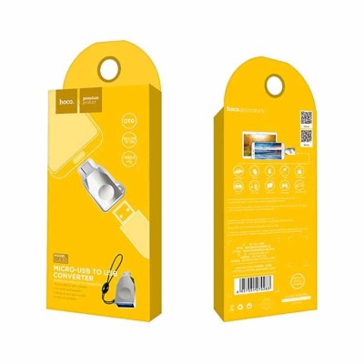 Переходник Hoco UA10 MicroUSB (папа) на USB3.0 (мама) серебристый Переходник Hoco UA10 MicroUSB (папа) на USB3.0 (мама) серебристый