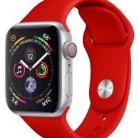 Сменный браслет силиконовая для Apple Watch 42mm красный