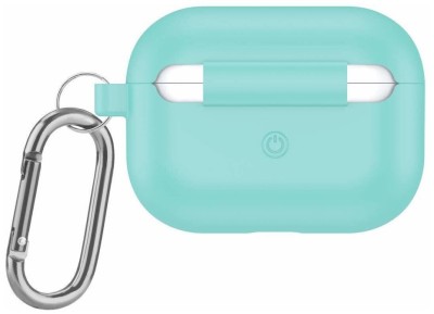 Силиконовый чехол для AirPods Pro c карабином бирюзовый Силиконовый чехол для AirPods Pro c карабином бирюзовый