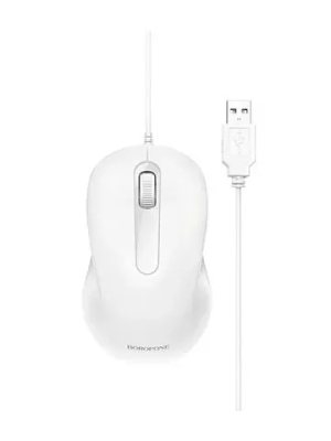 Мышь проводная Borofone BG4 белый Мышь проводная Borofone BG4 белый
