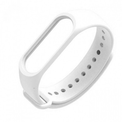 Ремешок для Xiaomi Mi Band 3/4 силиконовый белый Ремешок для Xiaomi Mi Band 3/4 силиконовый белый