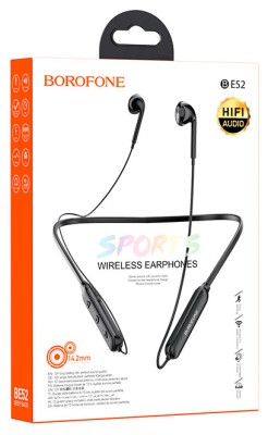 Беспроводные наушники для спорта Borofone BE52 BT5.0/130mAh/12ч черные Беспроводные наушники для спорта Borofone BE52 BT5.0/130mAh/12ч черные