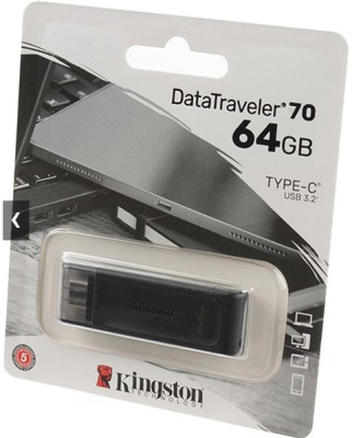 3.2 USB флеш накопитель Kingston Gen1 64GB DataTraveler 70 Type-C (DT70/64GB) 3.2 USB флеш накопитель Kingston Gen1 64GB DataTraveler 70 Type-C (DT70/64GB)