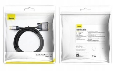 Кабель Baseus Enjoyment Series HDMI-VGA 2м (CAKSX-K0G) Кабель Baseus Enjoyment Series HDMI-VGA 2м (CAKSX-K0G)
