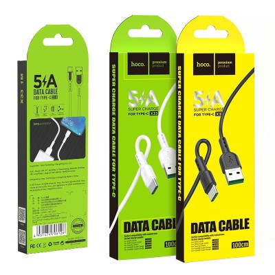 Usb Кабель-зарядка Type-C Hoco X33 Surge 5A 1м силиконовый белый Usb Кабель-зарядка Type-C Hoco X33 Surge 5A 1м силиконовый белый
