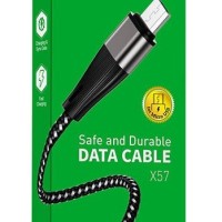Usb Кабель-зарядка Micro Hoco X57 Blessing 2.4A 1м в нейлоновой оплетке черный