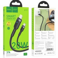 Usb Кабель-зарядка Type-C на Lighting Hoco U117 3A 1.2м черный