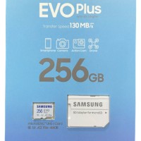micro SDXC карта памяти Samsung 256GB EVO Plus Class10 UHS-I 130MB/s с адаптером