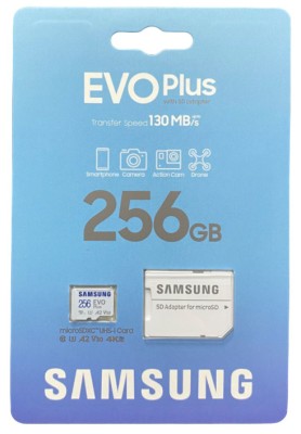 micro SDXC карта памяти Samsung 256GB EVO Plus Class10 UHS-I 130MB/s с адаптером micro SDXC карта памяти Samsung 256GB EVO Plus Class10 UHS-I 130MB/s с адаптером