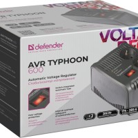 Стабилизатор напряжения Defender AVR Typhoon 600 200Вт черный