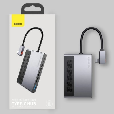 USB-С хаб Baseus 1USB/1C/TF/SD/HDMI 4K/3.5мм (CAHUB-DA0G) серебристый USB-С хаб Baseus 1USB/1C/TF/SD/HDMI 4K/3.5мм (CAHUB-DA0G) серебристый