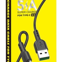 Usb Кабель-зарядка Type-C Hoco X33 Surge 5A 1м силиконовый чёрный