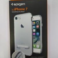 Чехол Spigen для i-Phone 7 Crystal Hybrid, стальной  (042CS20459)
