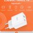 Сетевое зарядное устройство Hoco с шнуром Type-C на Type-C 1USB/1С PD3.0/QC3.0 20W/18W белое