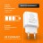 Сетевое зарядное устройство Hoco с шнуром Type-C на Type-C 1USB/1С PD3.0/QC3.0 20W/18W белое