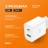 Сетевое зарядное устройство Hoco с шнуром Type-C на Type-C 1USB/1С PD3.0/QC3.0 20W/18W белое
