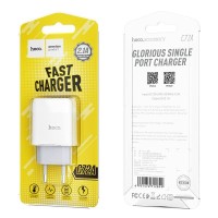 Сетевое зар. устр. Hoco C72A 2,1A 1USB, белое