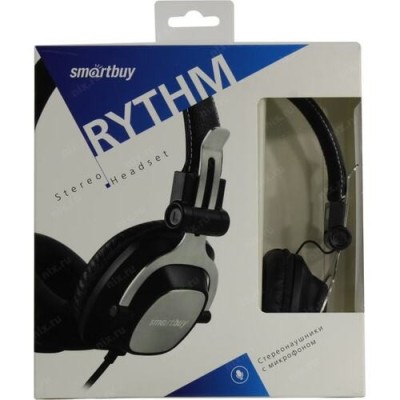 Стереонаушники полноразмерные Smartbuy Rhythm с микрофоном черные (SBH-8010) Стереонаушники полноразмерные Smartbuy Rhythm с микрофоном черные (SBH-8010)