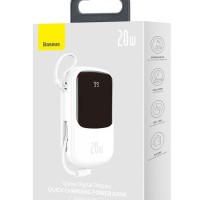 Powerbank Baseus Qpow 20000mAh 1USB/USB-C 20W с проводом Lightning (PPQD-H02) белый