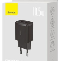 Сетевое зар. устр. Baseus Compact 10.5W 2USB (CCXJ010201) черное