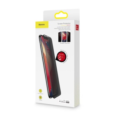 Защитное стекло Baseus для i-Phone XS MAX 6.5&quot; 3D (SGAPIPH65-CTG01) антишпион Защитное стекло Baseus для i-Phone XS MAX 6.5" 3D (SGAPIPH65-CTG01) антишпион
